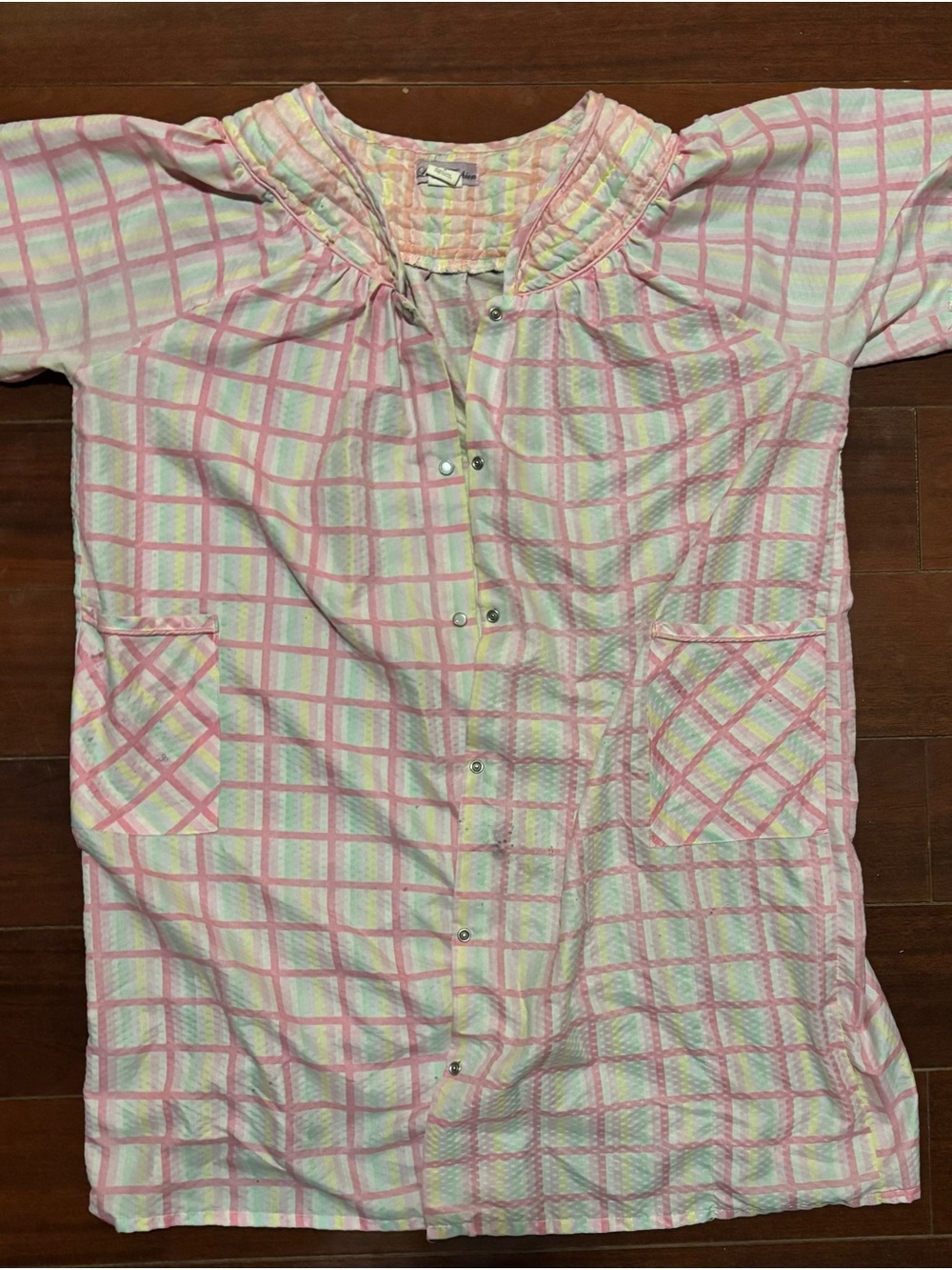Girls Pink Plaid Button-Front Top - Brand Unknown